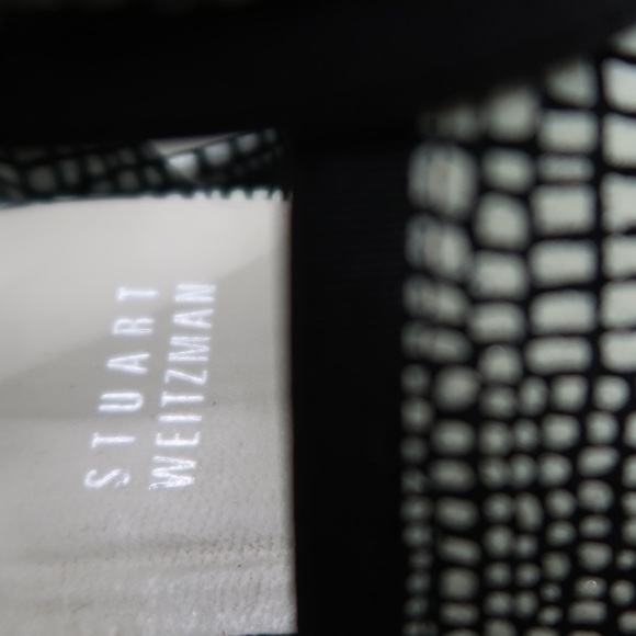 STUART WEITZMAN Speckled Embossed Print Cross Cross Ankle Flats - Picture 11 of 12
